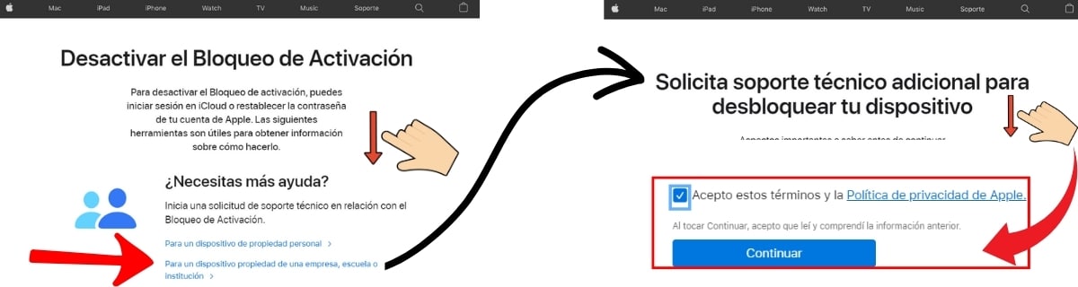 ¿Cómo inicio una solicitud de soporte directo con Apple (1)