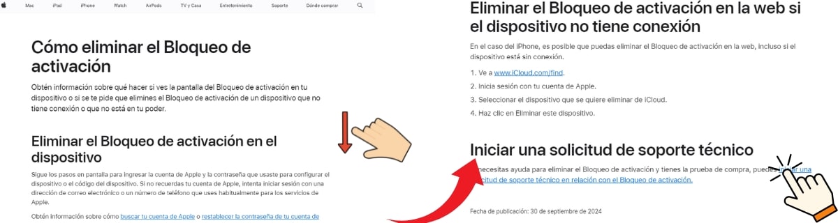 ¿Cómo inicio una solicitud de soporte directo con Apple
