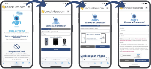 Accede a nuestro servicio de desbloqueo de iCloud