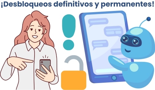 ¡Ofrecemos un desbloqueo completo y permanente!
