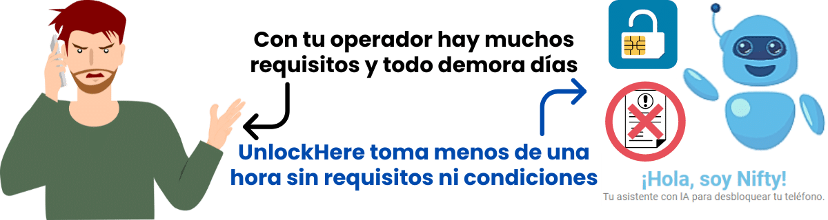 ¿Es mejor desbloquear mi celular con el operador o con UnlockHere?
