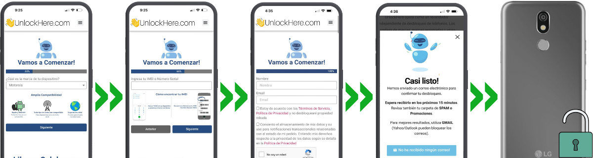 Liberación de IMEI Android LG | Cualquier operador