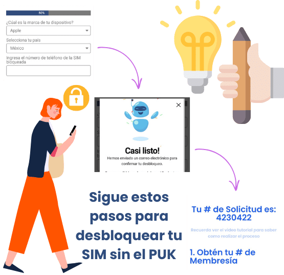 Cómo desbloquear una tarjeta SIM sin el código PUK en línea con UnlockHere