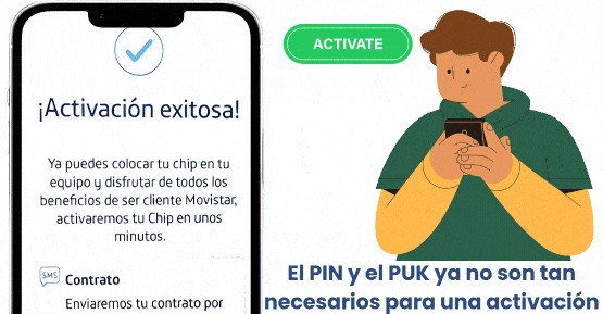 Al dar de alta una línea móvil de Movistar, ¿va a pedir el PIN