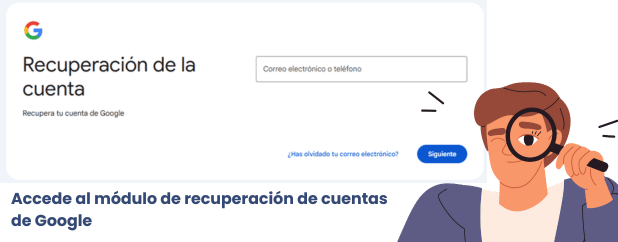 Intenta recuperar tu cuenta de Google