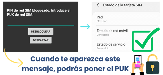 Si ya tengo el PUK, ¿cómo desbloqueo el teléfono?