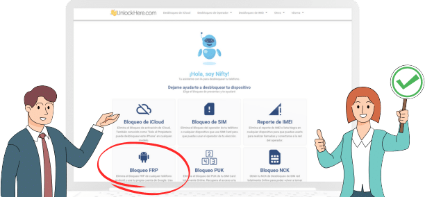 Usa el servicio de UnlockHere