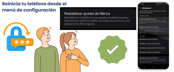 ¿Cómo se puede reiniciar de fábrica un teléfono bloqueado