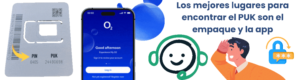 ¿Dónde está el código PUK de una SIM O2?