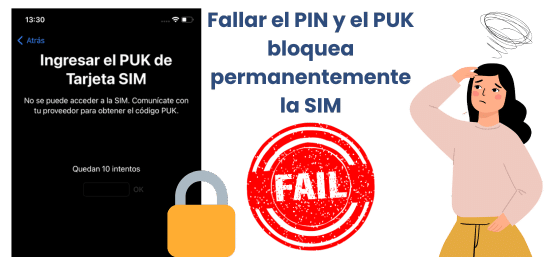 ¿Qué hace que una tarjeta SIM se bloquee con el PIN y el PUK?