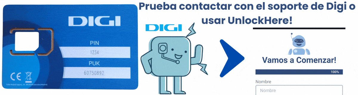 ¿Qué hago si el PUK que me dieron en Digi no funciona