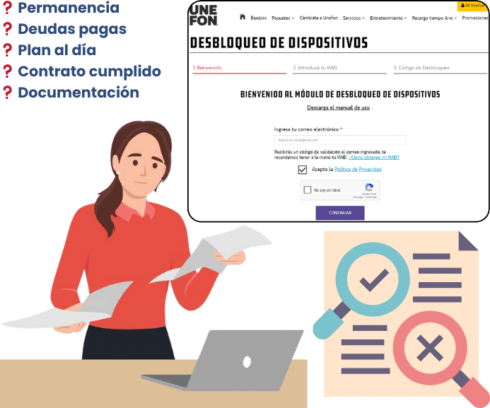 ¿Qué requisitos puede pedir Unefon para darme un código NCK?