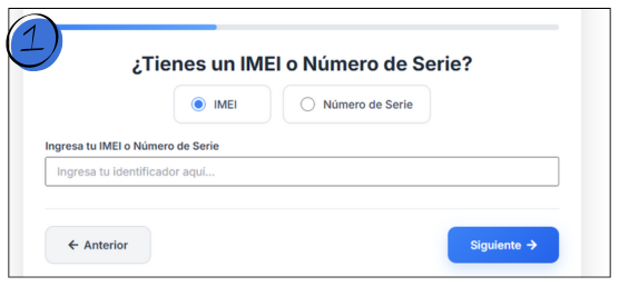 Paso 1 - Verificación de IMEI