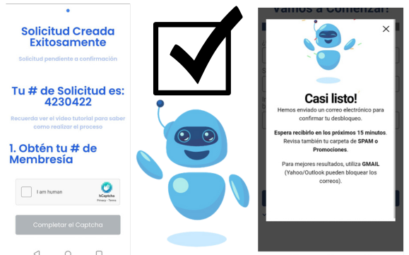 Paso 3: Proceso automático de desbloqueo