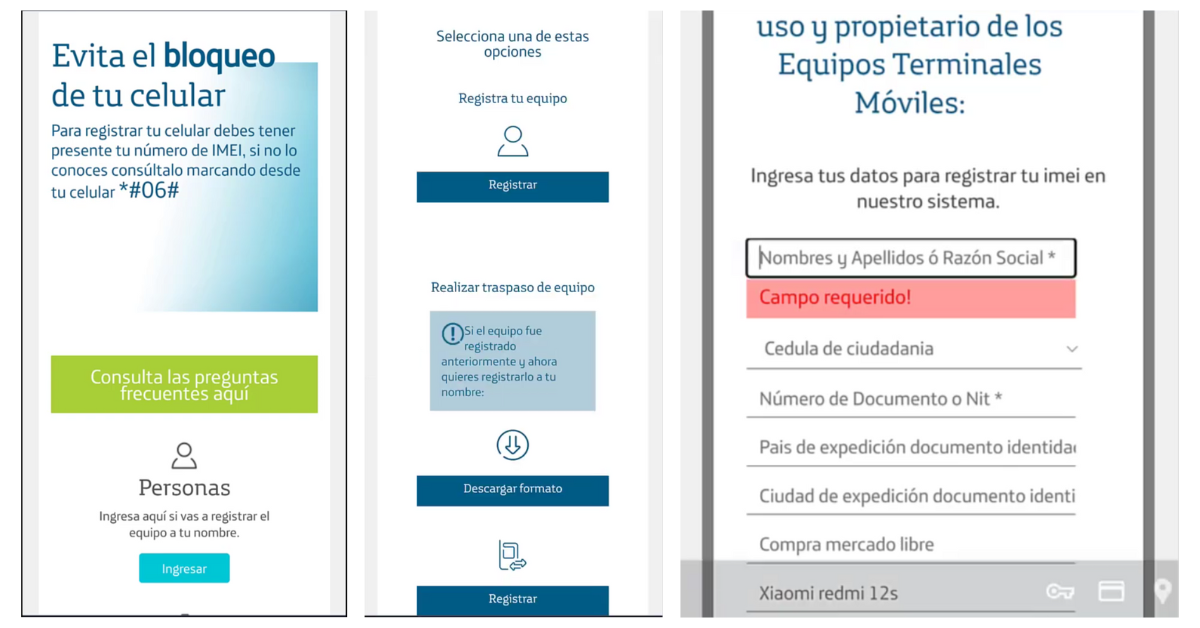 Homologar celular Movistar