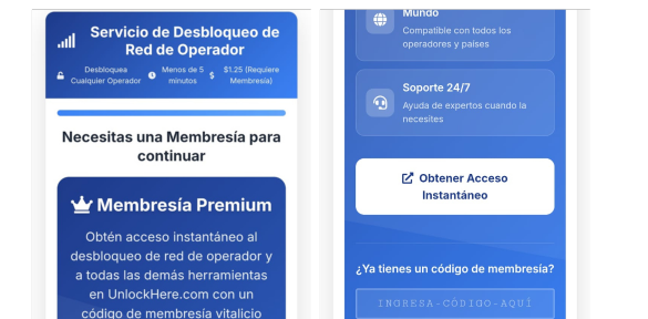 UnlockHere te dice cómo liberar un celular Personal - Paso 2