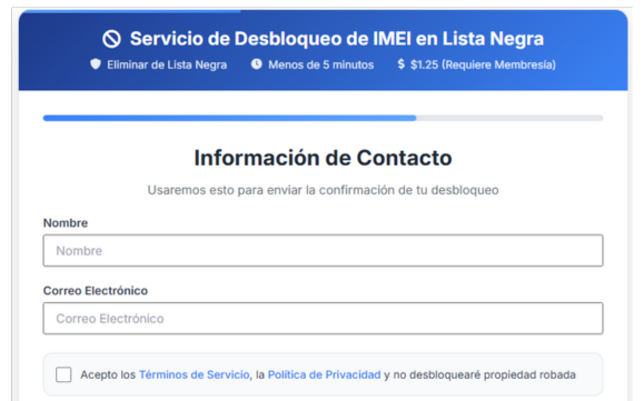 Paso 2 del proceso de desbloqueo