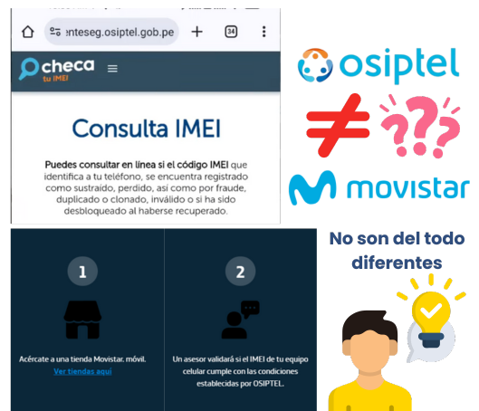 ¿El bloqueo de OSIPTEL es diferente al bloqueo de Movistar?