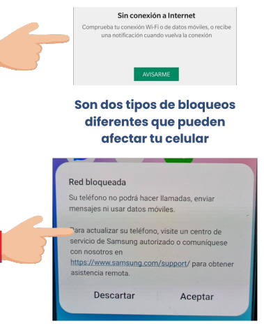 Comparación entre desbloqueo de red y eliminación de reporte IMEI