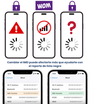 ¿Por qué no es recomendable cambiar el IMEI cuando está reportado?