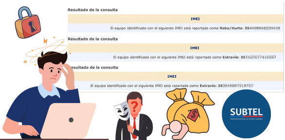 Infografía explicativa sobre por qué un IMEI puede ser bloqueado en Chile