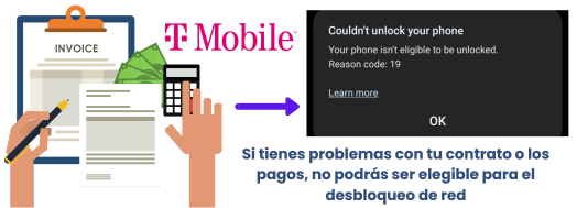 ¿Qué es un bloqueo por impago o contrato pendiente en T-Mobile? - Primera imagen