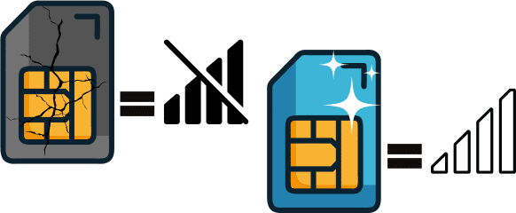 Check if your SIM card is damaged and replace it