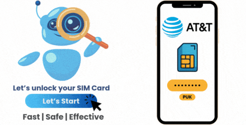 Get Unlock PUK Code AT&T Wireless without Customer Support