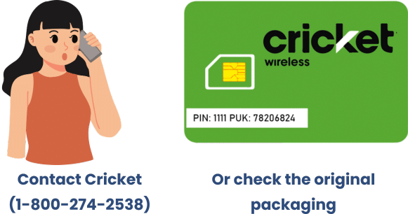 How can I obtain the PUK Code of my SIM directly with Cricket
