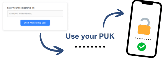 Step 3 Receive and use your PUK Code