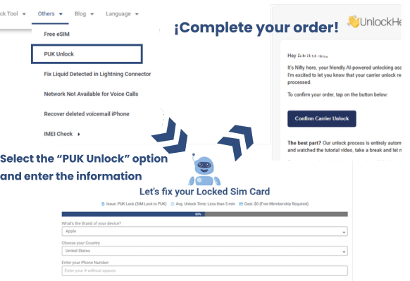 Unlocking SIM Cards with UnlockHerre Steps to get PUK Code