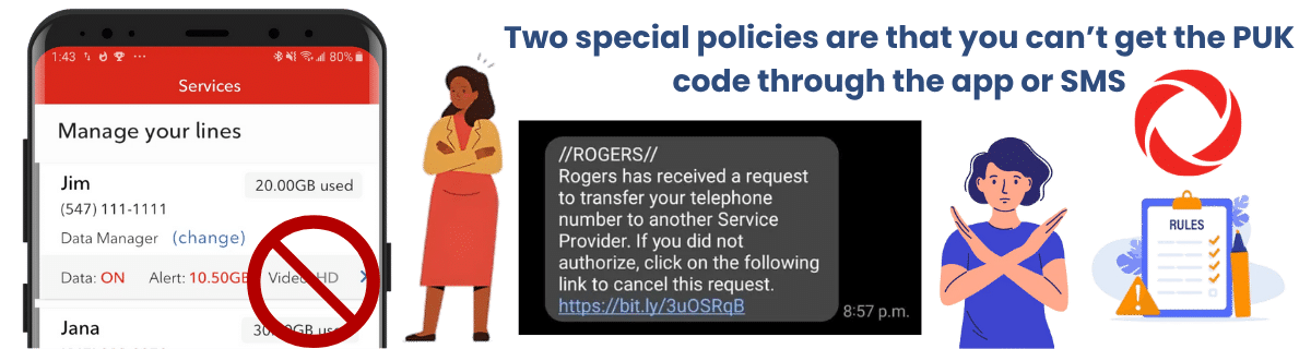 Does Rogers have any Special Policy for SIM PIN and PUK Unlocks?