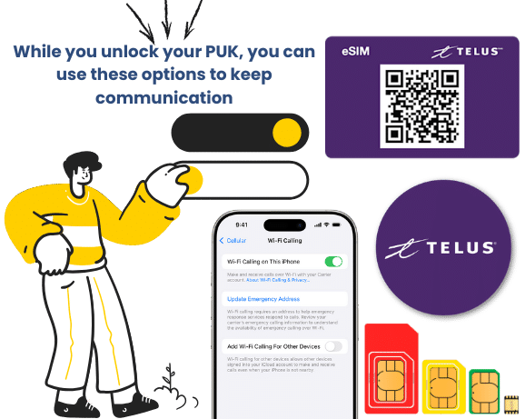 Telus Mobility SIM Temporary Options